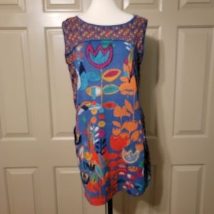 Pura Vida ladies primitive floral print jumper dress.